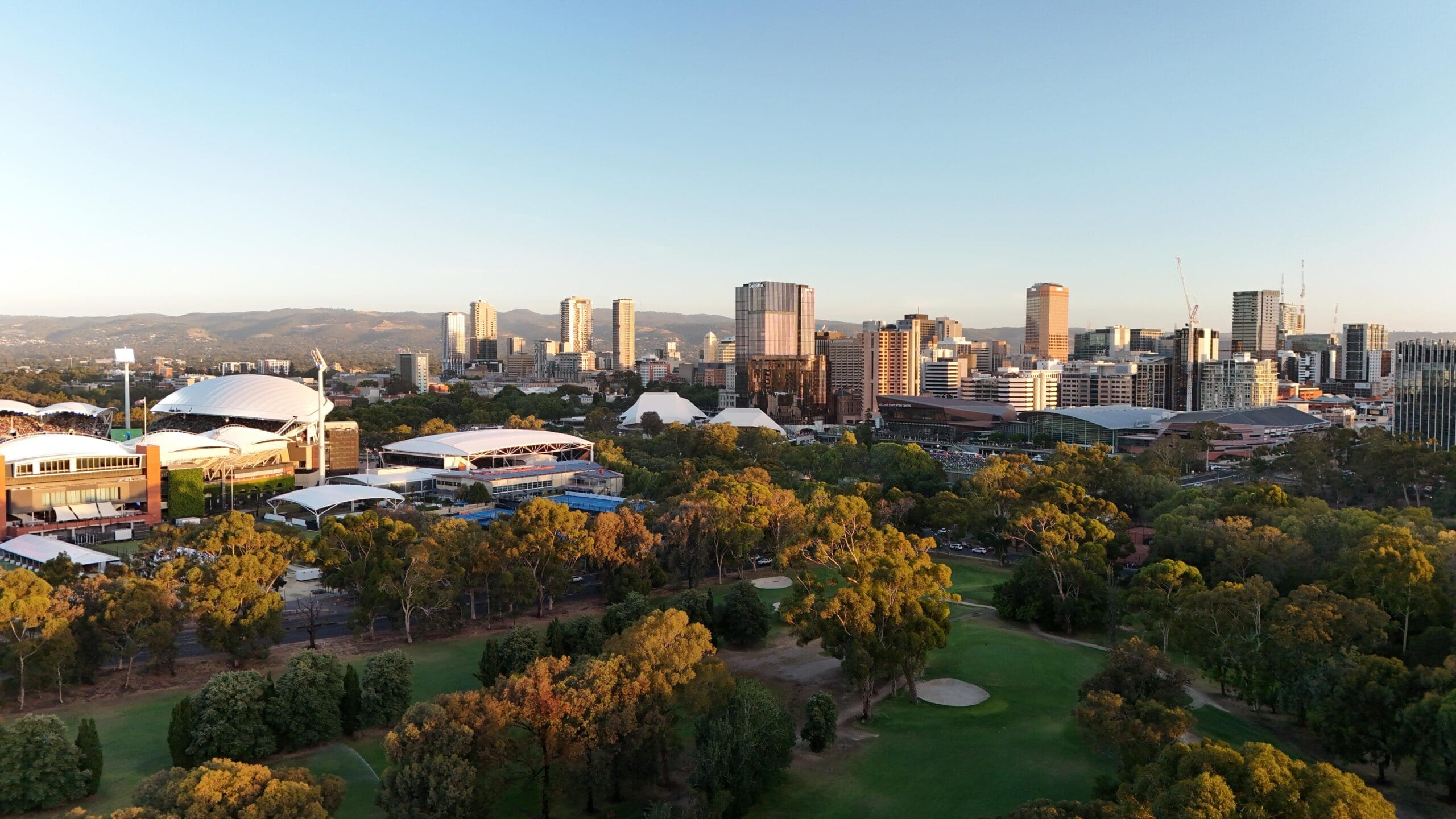 View over Adelaide and the Adelaide Hills, South Australia