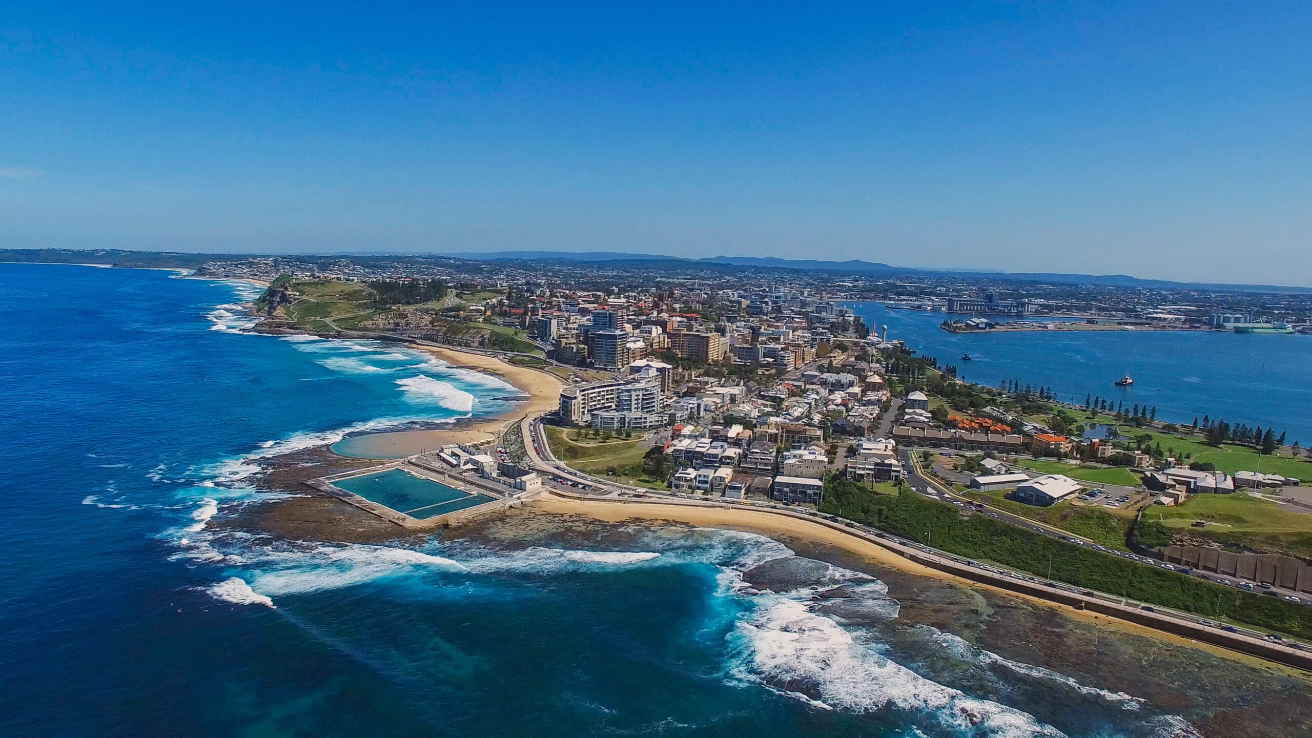 Areal view of Newcastle, NSW